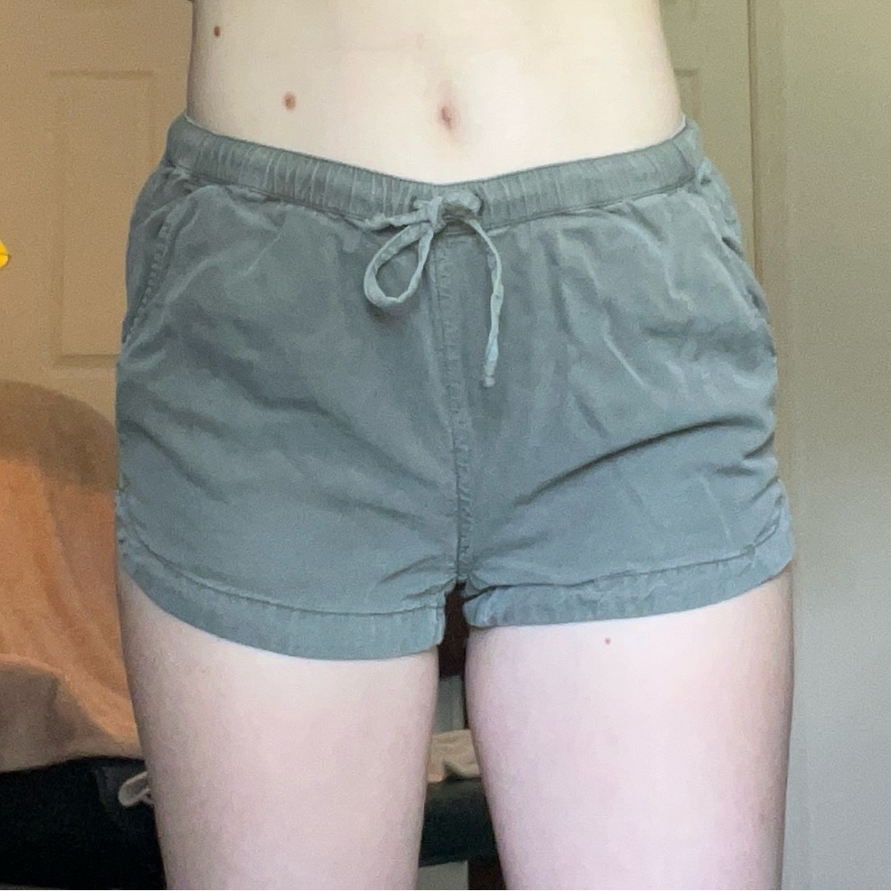 Casual Women's Green Shorts